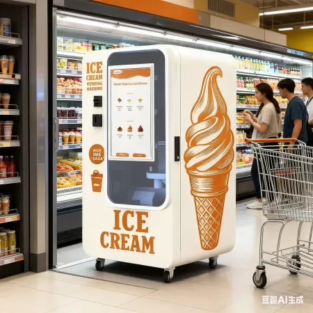 Máquina expendedora inteligente de helados - Dispensadora automática de yogur congelado y suave 24 / 7